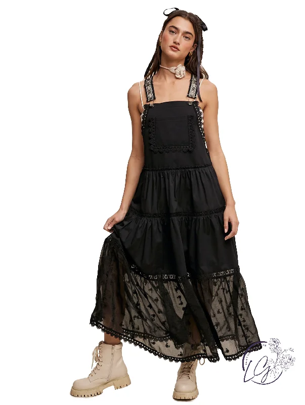 Feel The Beat Overall Maxi Dress Classic Solid Maxi Dress