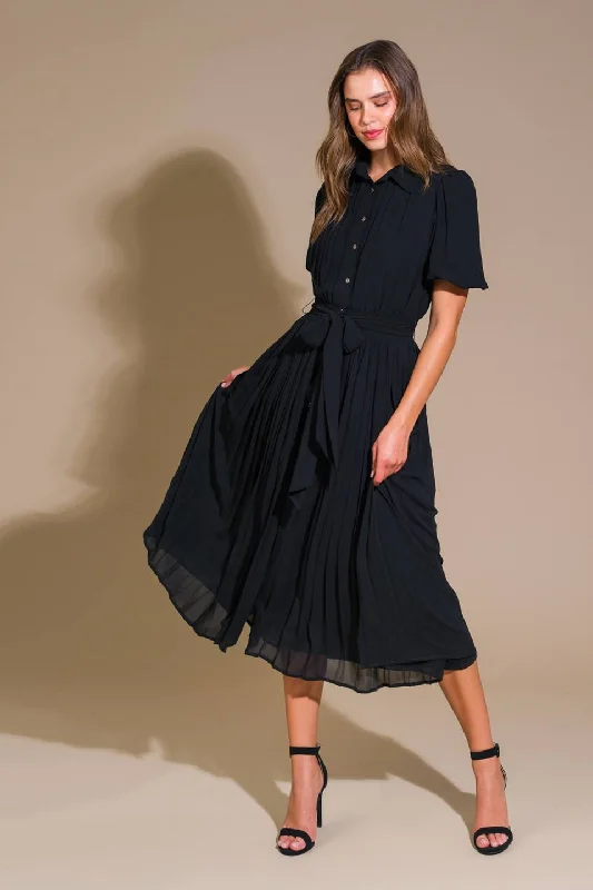 POP THE BOTTLE WOVEN MIDI DRESS