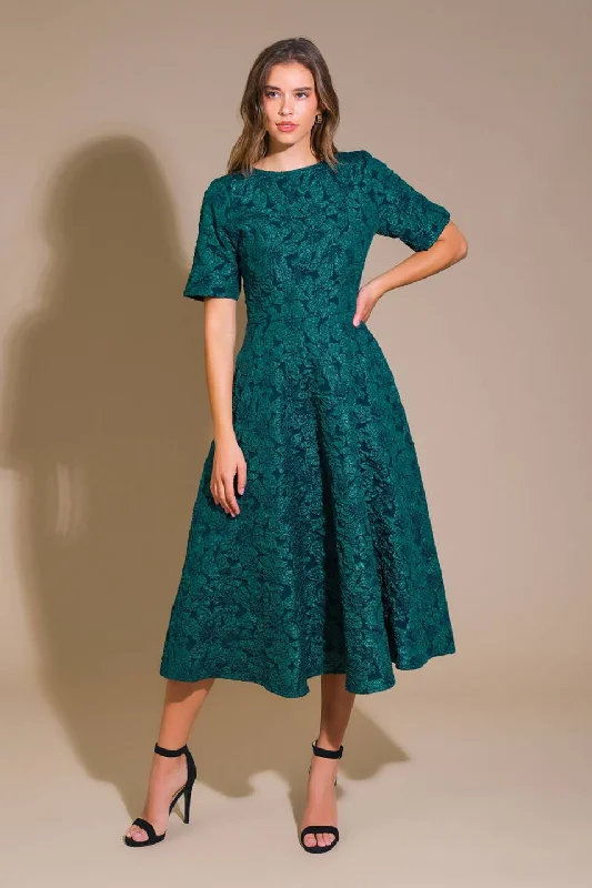 INFINITE ADORATION WOVEN MIDI DRESS