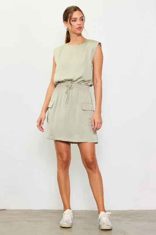 Utility Sleeveless Mini Dress