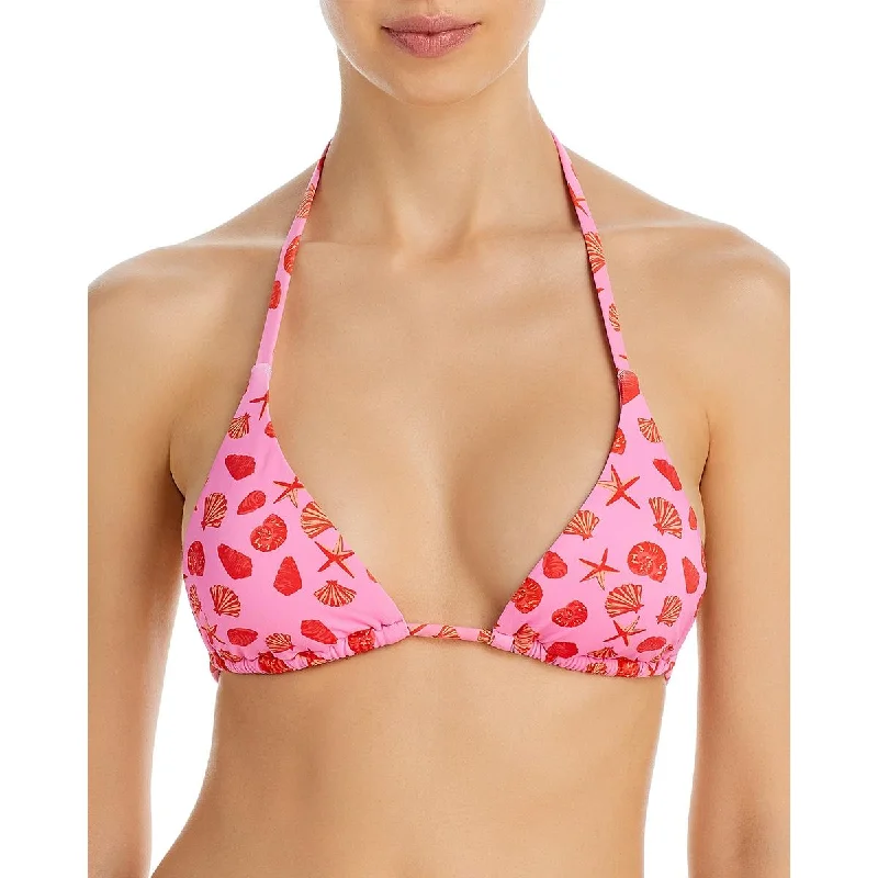 Aqua Swim Womens Printed Nylon Bikini Swim top Classic Swimsuit Design