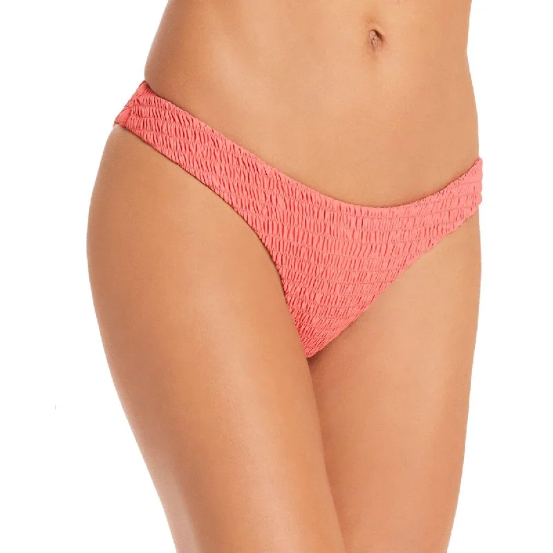 Aqua Swim Womens Smocked Scoop Bikini Swim Bottom Trendy Swimwear Set