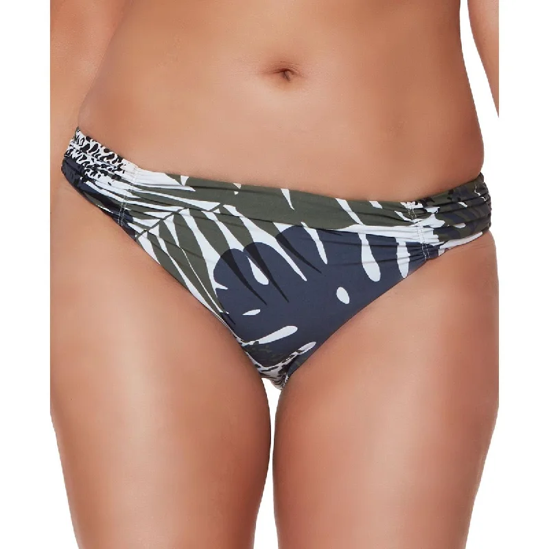 Bar III Womens Printed Lined Swim Bottom Separates Halter Neck Swimsuit