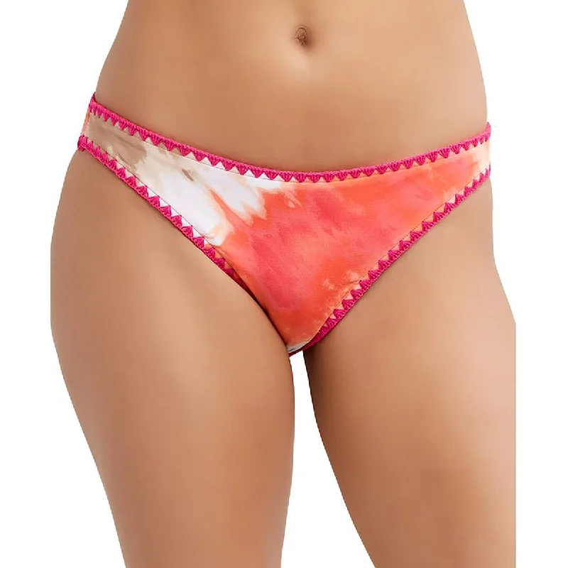 BCBGeneration Womens Tie-Dye Reversible Swim Bottom Separates Floral Print Swimsuit