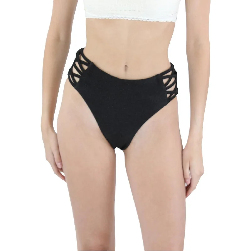 Bebe Womens Caged Knit Swim Bottom Separates Color-Block Bikini