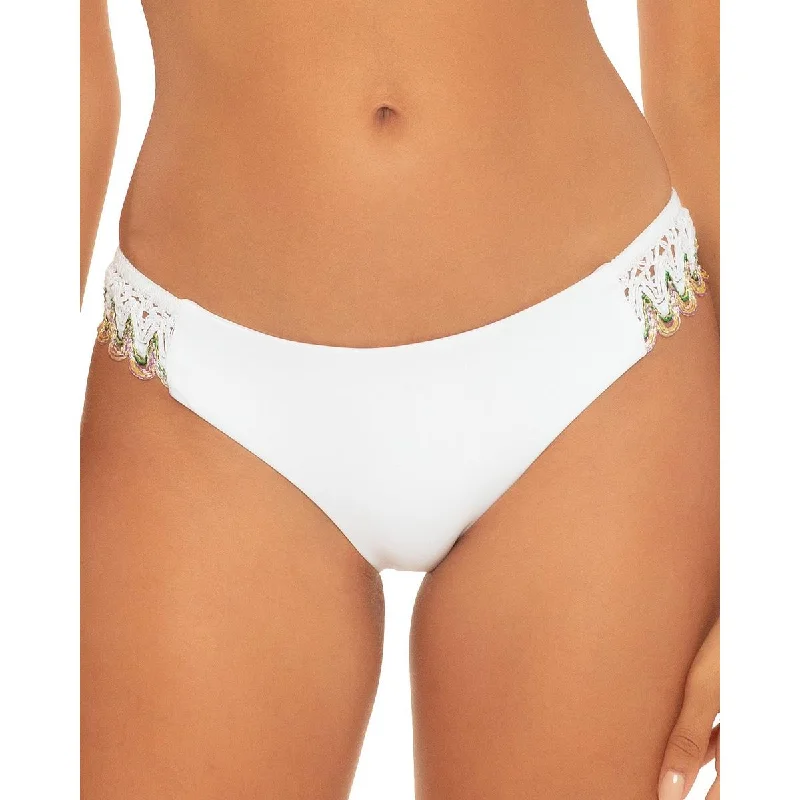 Becca by Rebecca Virtue Womens Layla Crochet Trim Swim Bottom Separates Ruched Swimwear Set Becca by Rebecca Virtue Womens Layla Crochet Trim Swim Bottom Separates Ruched Swimwear Set
