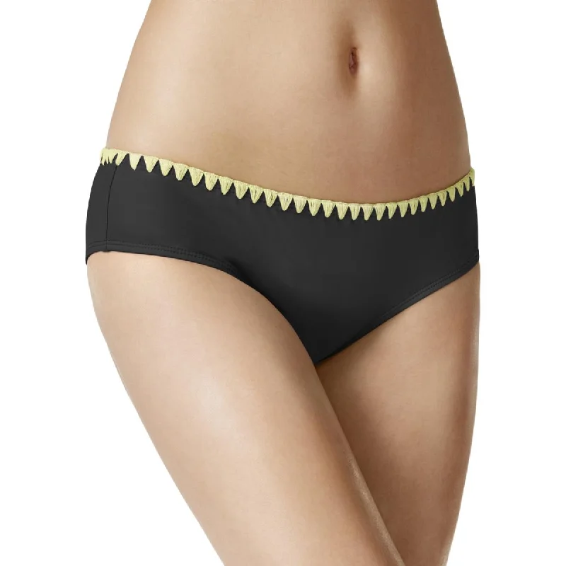 Bikini Nation Womens Embroidered Contrast Detail Swim Bottom Separates Classic Sporty Swimsuit Bikini Nation Womens Embroidered Contrast Detail Swim Bottom Separates Classic Sporty Swimsuit