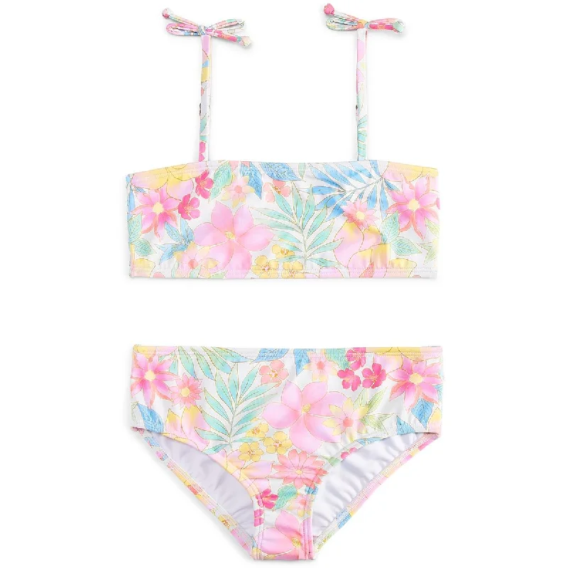 Billabong Girls Brighter Days Pool Bikini Swimsuit Flirty Ruffle Swimsuit