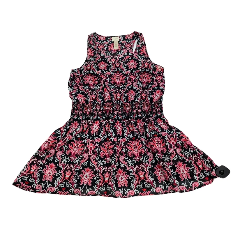 Black & Pink Swim Cover Up Designer Kate Spade, Size L Retro-Inspired Bikini Set