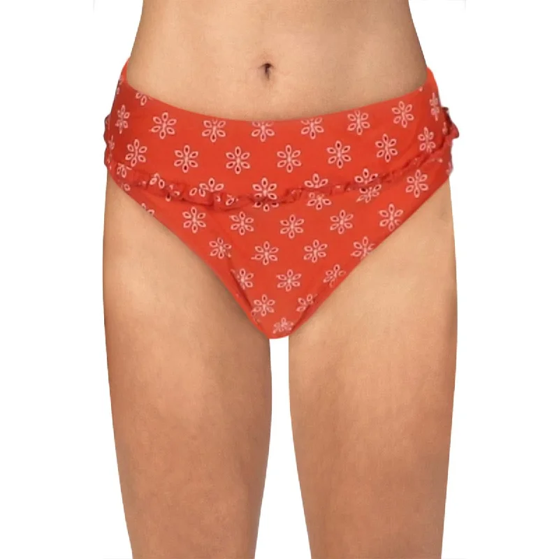 California Sunshine Womens Juniors Eyelet Ruffled Swim Bottom Separates Ruched Swimwear Set California Sunshine Womens Juniors Eyelet Ruffled Swim Bottom Separates Ruched Swimwear Set