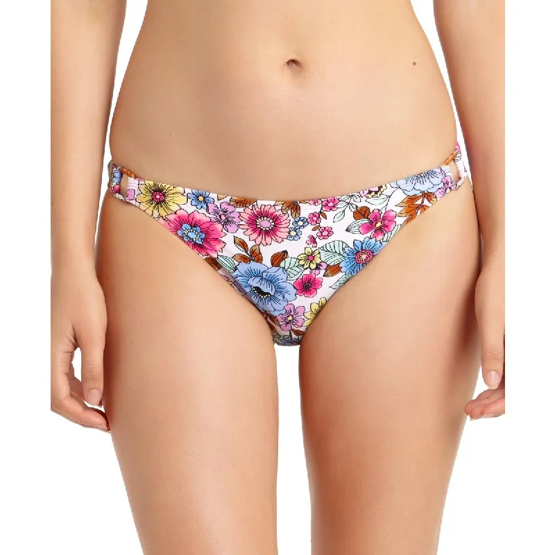 California Waves Womens Floral Print Ring Detail Swim Bottom Separates Beach Ready Swimsuit California Waves Womens Floral Print Ring Detail Swim Bottom Separates Beach Ready Swimsuit