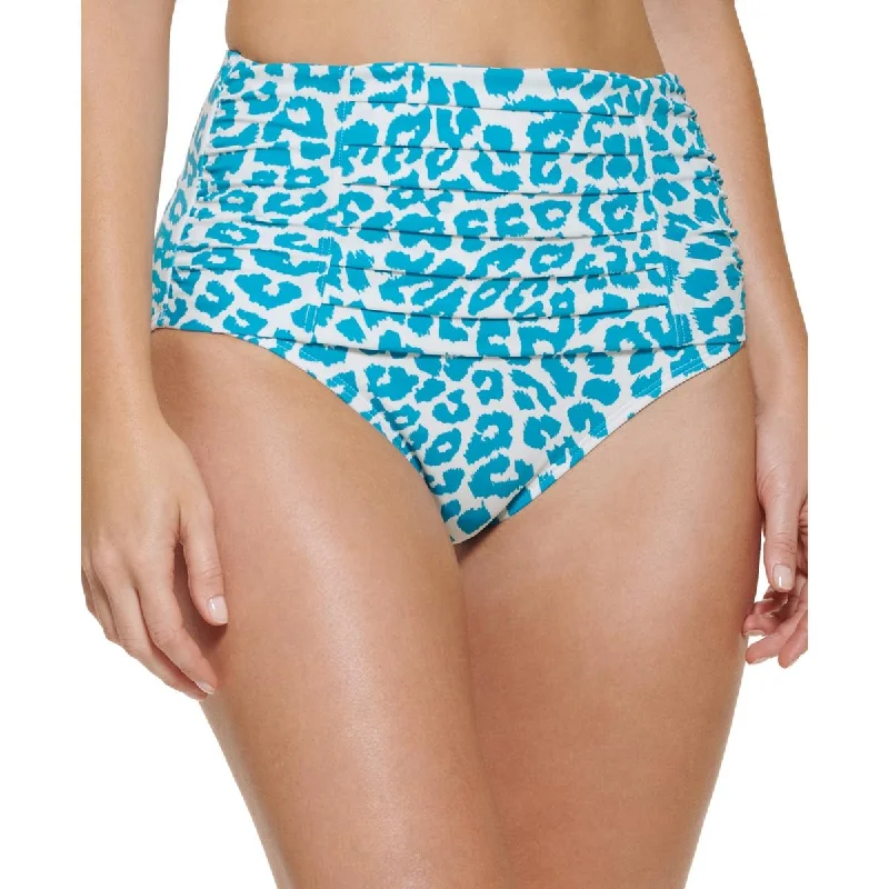Calvin Klein Womens Printed High Waist Swim Bottom Separates Fun Pattern Swimsuit