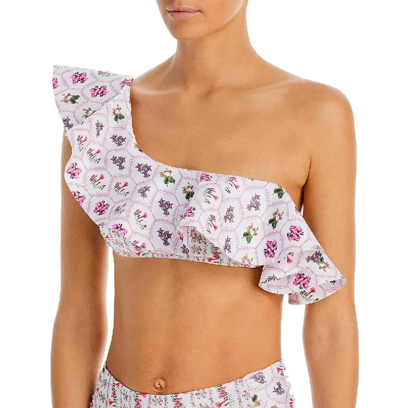 Capittana Womens Peruvian Flower Ruffled Polyester Bikini Swim top Beachy Ruffle Bikini Capittana Womens Peruvian Flower Ruffled Polyester Bikini Swim top Beachy Ruffle Bikini