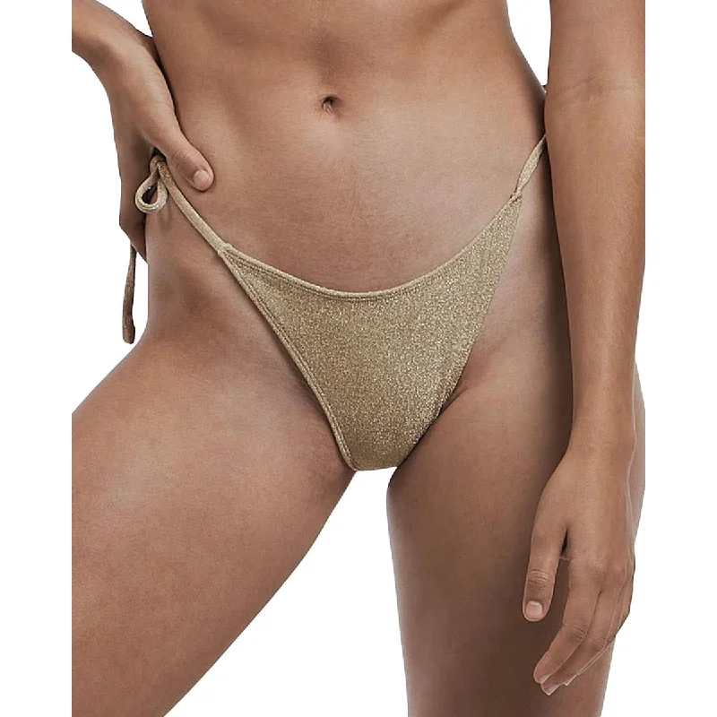 Charlie Holiday Womens Eden String Metallic Swim Bottom Separates Bold High-Cut Bikini Charlie Holiday Womens Eden String Metallic Swim Bottom Separates Bold High-Cut Bikini