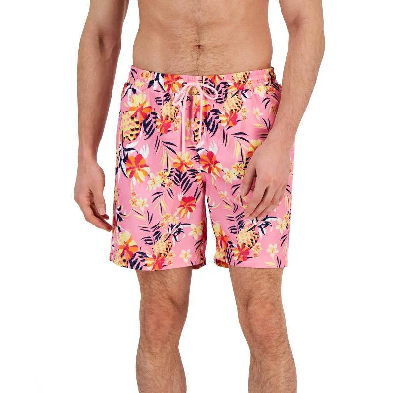 Club Room Mens Floral Print  Swim Trunks Comfortable Swim Shorts