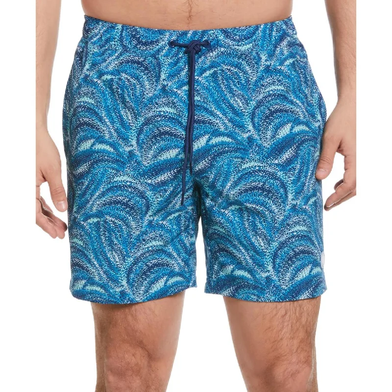 Cubavera Mens Printed  Swim Trunks Full Coverage Swimsuit