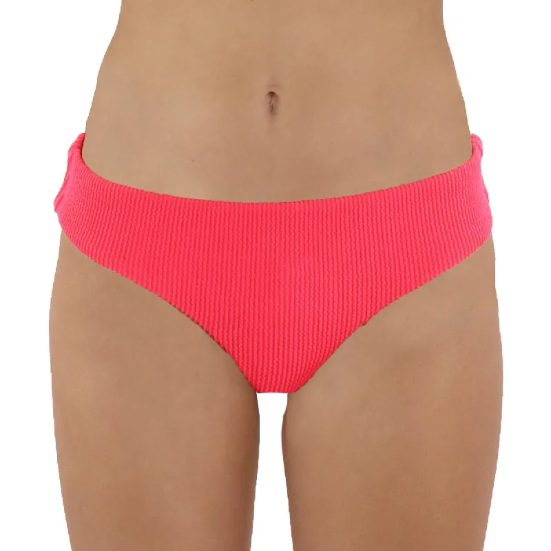 Cyn & Luca Womens Rinkled Bikini Swim Bottom Separates High-Waisted Swim Bottoms