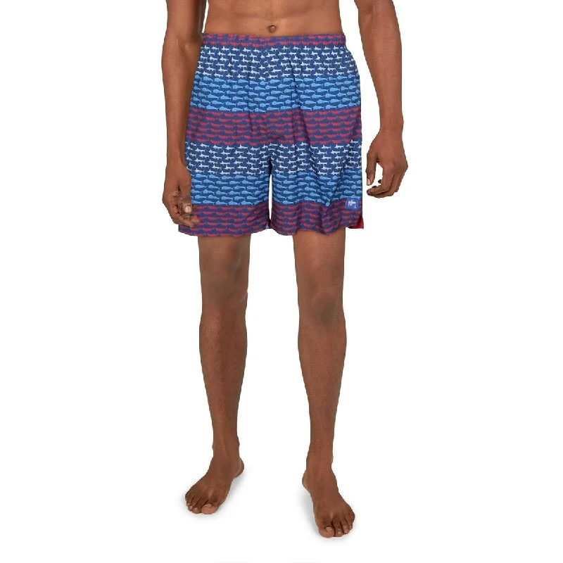 Guy Harvey Mens Mesh Inset Beachwear Swim Trunks Sporty Racerback Swimsuit