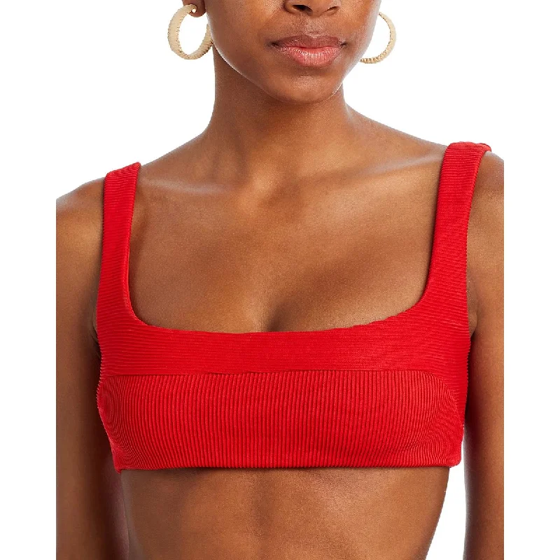 Haight Womens Gabi Ribbed  Bikini Swim top Shiny One-Piece Swimsuit