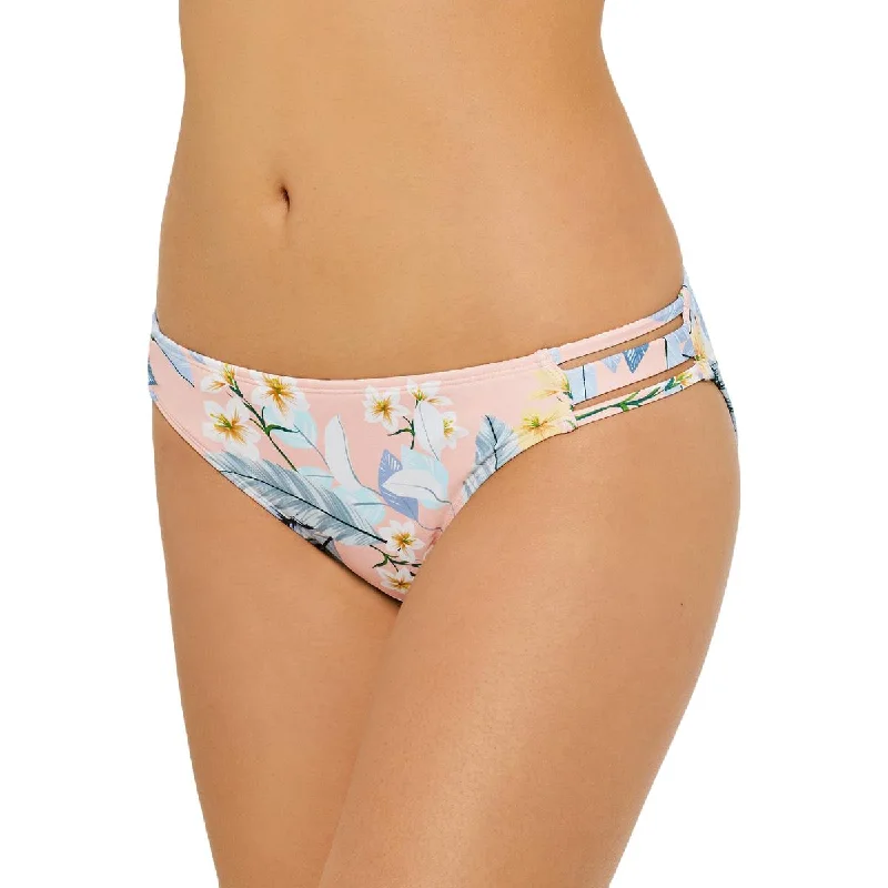 Hula Honey Womens Juniors Floral Strappy Swim Bottom Separates Tie-Back Swimwear