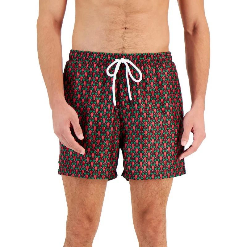 INC Mens Geometric Mesh Swim Trunks Elegant Swim Dress