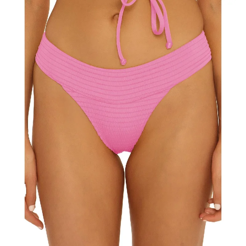 Isabella Rose Womens Ribbed Nylon Swim Bottom Separates Sexy Swimwear Set
