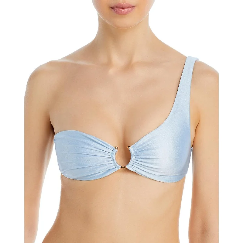 JADE Swim Womens Avery Top Solid Nylon Bikini Swim top Soft Beachwear Set