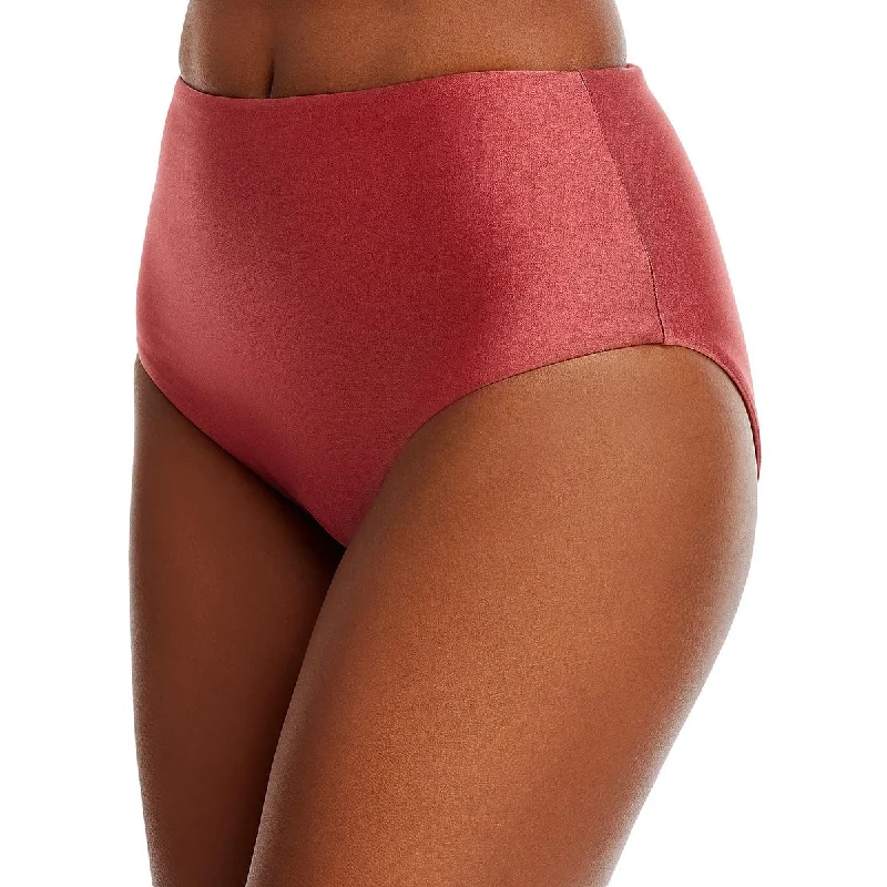 JADE Swim Womens Bound Metallic High Waist Swim Bottom Separates Adjustable Swim Top JADE Swim Womens Bound Metallic High Waist Swim Bottom Separates Adjustable Swim Top