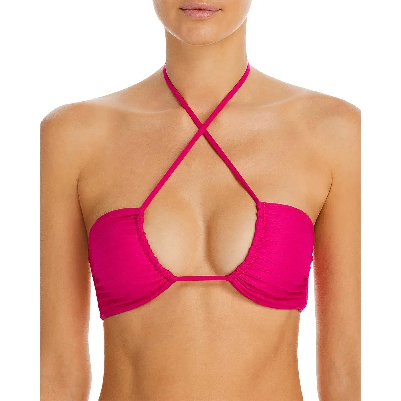 L Space Womens   Lined Nylon Bikini Swim top Swimsuit with Skirt