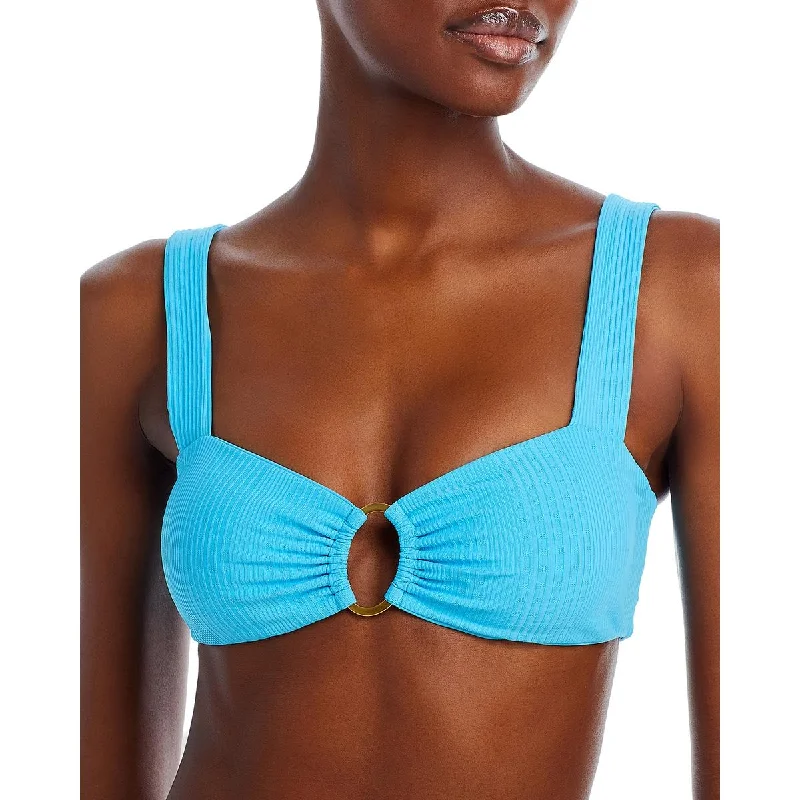 L Space Womens Willow Top Lined Nylon Bikini Swim top Tropical Print Bikini