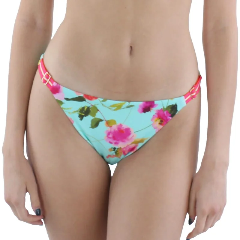 Nanette Lepore Womens Adjustable Floral Swim Bottom Separates Casual Swim Dress
