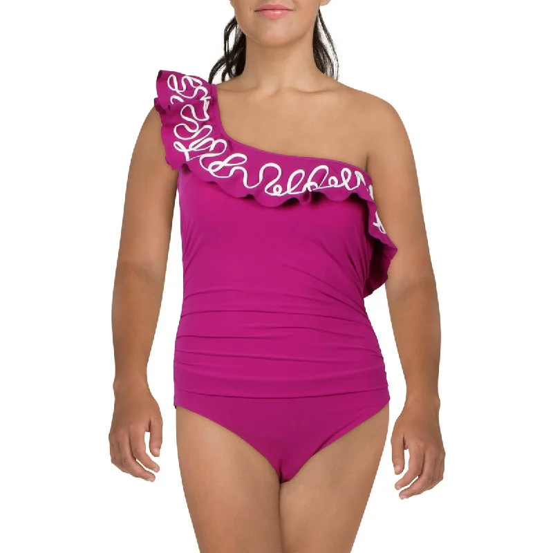 Profile by Gottex Womens Ruffled  One-Piece Swimsuit Classic Sporty Swimsuit