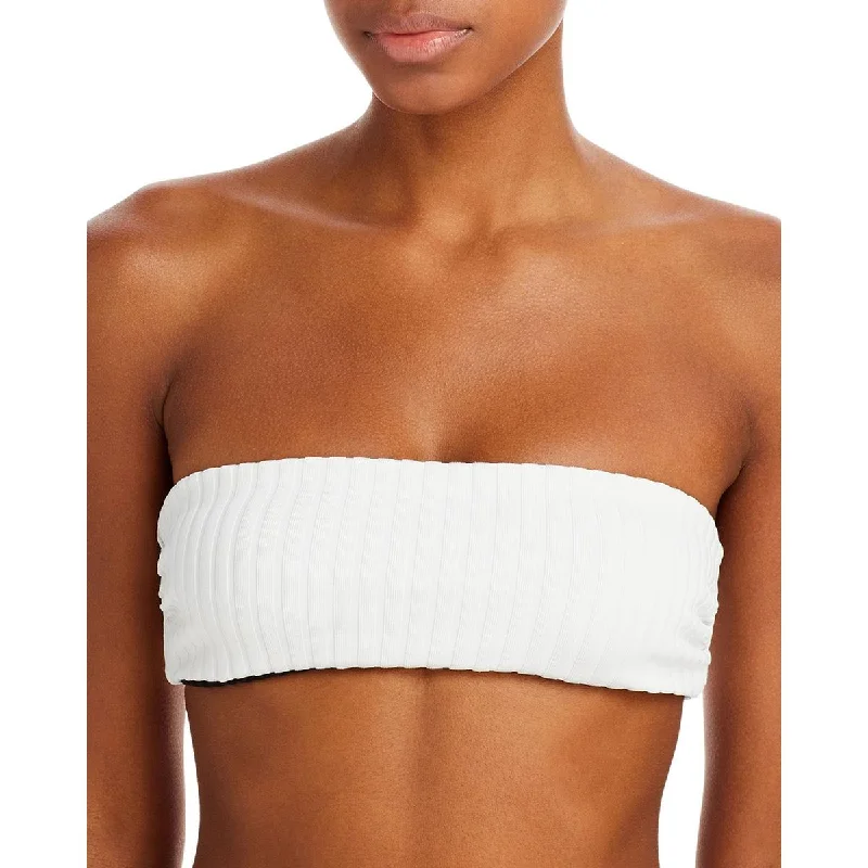 Solid & Striped Womens Annabelle Reversible Strapless Bikini Swim Top High-Waisted Swimwear Solid & Striped Womens Annabelle Reversible Strapless Bikini Swim Top High-Waisted Swimwear
