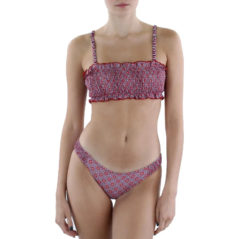 Solid & Striped Womens Printed Swim Bottom Separates Stylish Swimsuit Set