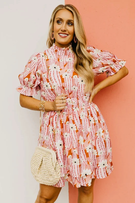 The Moshe Floral Smocked Waist Mini Dress Trendy Floral Mini Dress