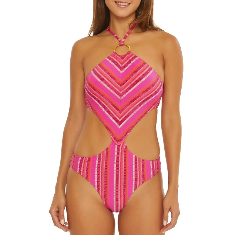 Trina Turk Womens Cut-Out  One-Piece Swimsuit Plus-Size Bikini Set