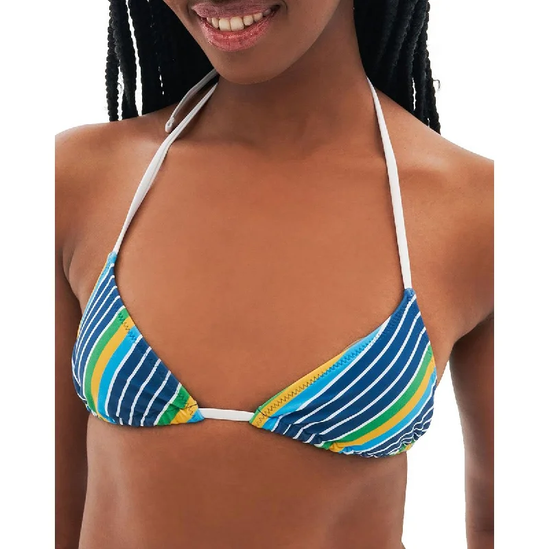 Tropic of C Womens Praia Striped Slide Bikini Swim Top Stylish Beachwear Set