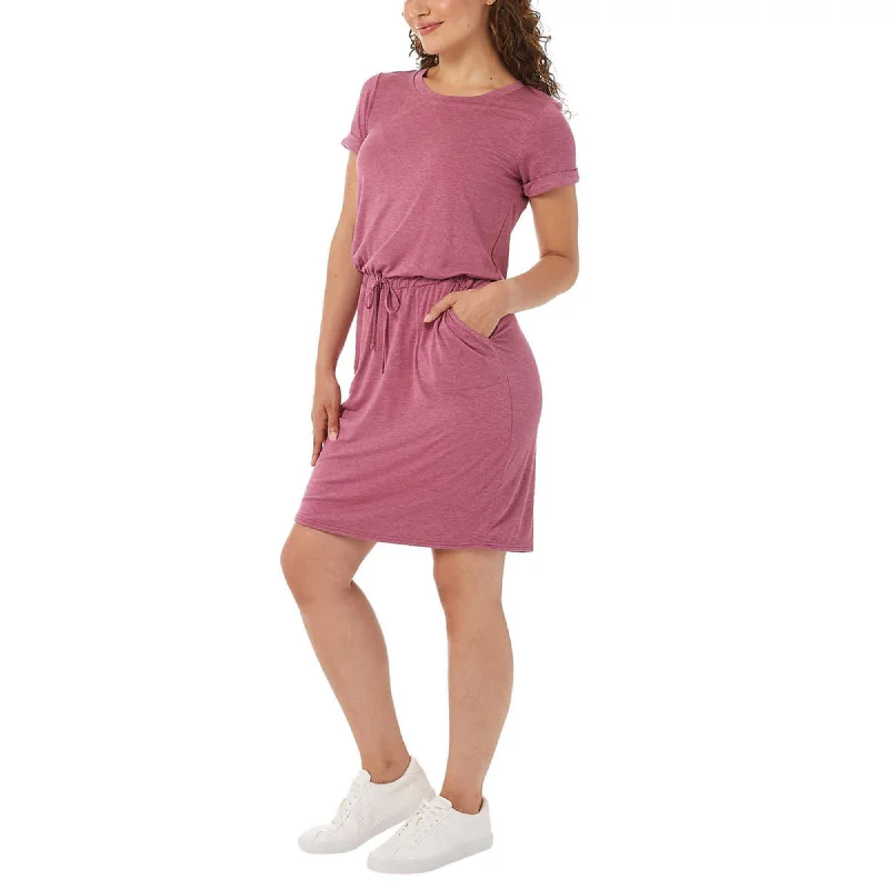 32 Degrees Women's Soft Lux Ruched Waist 4-Way Stretch Mini Dress Fashionable Party Mini Dress 32 Degrees Women's Soft Lux Ruched Waist 4-Way Stretch Mini Dress Fashionable Party Mini Dress