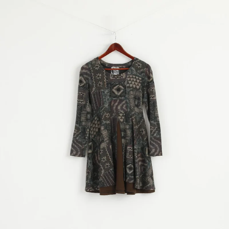 Jazz Collection Women S Mini Dress Green Printed Swing Skater Crew Neck Comfortable Casual Mini Dress Jazz Collection Women S Mini Dress Green Printed Swing Skater Crew Neck Comfortable Casual Mini Dress