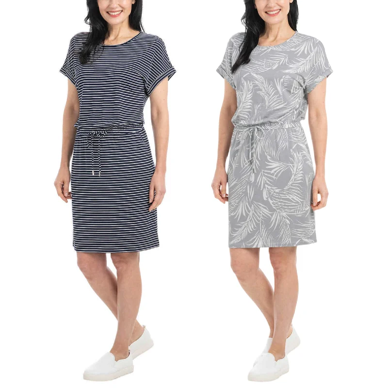 Hilary Radley Women's Short Sleeve Drawstring Waist Mini Dress Elegant Lace Mini Dress Hilary Radley Women's Short Sleeve Drawstring Waist Mini Dress Elegant Lace Mini Dress