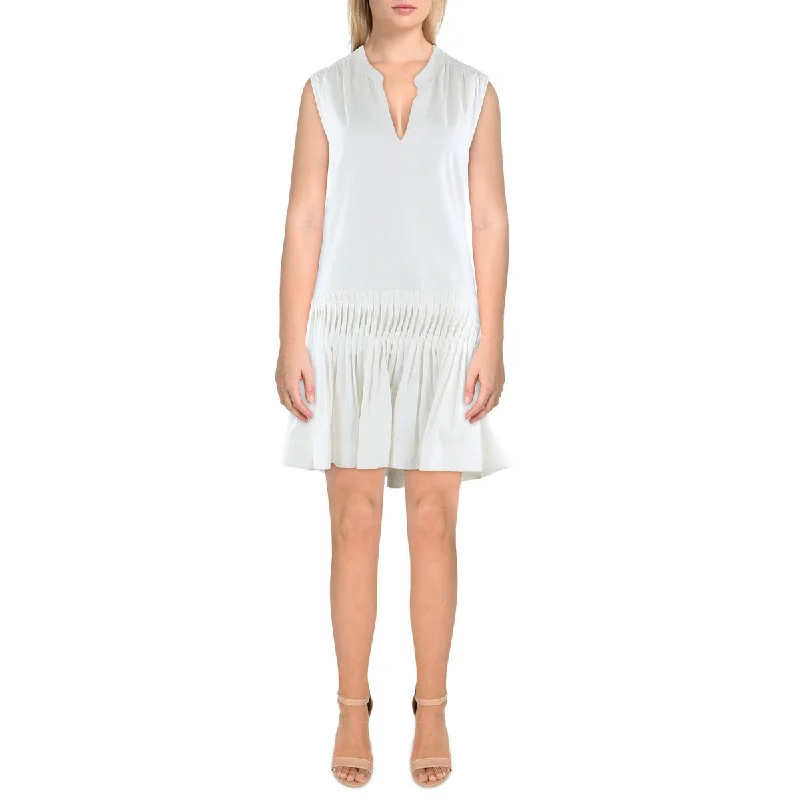 Jonathan Simkhai Womens Pleated Above Knee Mini Dress Elegant Tulle Mini Dress