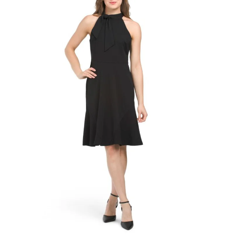 Maggy London Women's Tie Halter Neck Fit And Flare Mini Dress Casual V-Neck Mini Dress Maggy London Women's Tie Halter Neck Fit And Flare Mini Dress Casual V-Neck Mini Dress