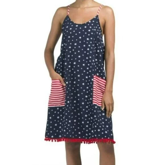 AMERICA & BEYOND Women's American Flag Patriotic Print Mini Dress Beach Cover-up Trendy A-Line Mini Dress AMERICA & BEYOND Women's American Flag Patriotic Print Mini Dress Beach Cover-up Trendy A-Line Mini Dress