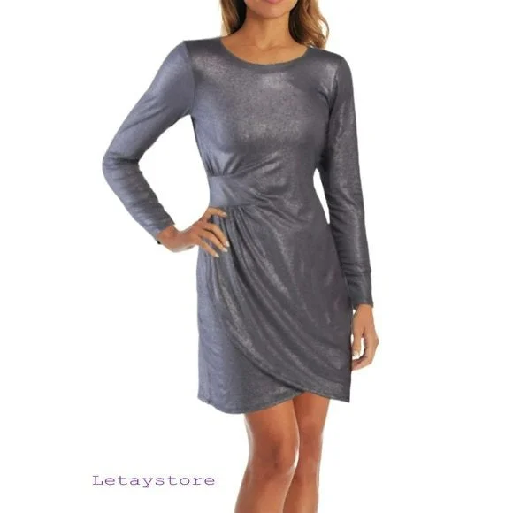 Tiana B Metallic Shimmer Foil Asymmetrical Ruched Cocktail Party Mini Dress Trendy Floral Mini Dress Tiana B Metallic Shimmer Foil Asymmetrical Ruched Cocktail Party Mini Dress Trendy Floral Mini Dress