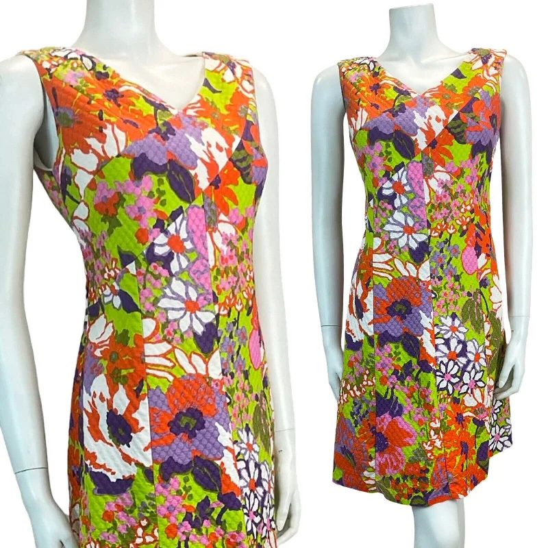 VTG 60S ABSTRACT FLORAL ACID PSYCHEDELIC MINI DRESS MOD GOGO SCOOTER 8 10 Classic Solid Mini Dress VTG 60S ABSTRACT FLORAL ACID PSYCHEDELIC MINI DRESS MOD GOGO SCOOTER 8 10 Classic Solid Mini Dress