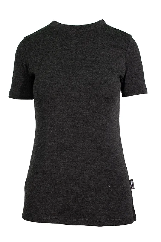 250 Women's Merino Short Sleeve T-Shirt First One - Dark Mel Grey