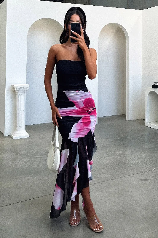 Alrita Midi Dress - Black Classic Black Midi Dress