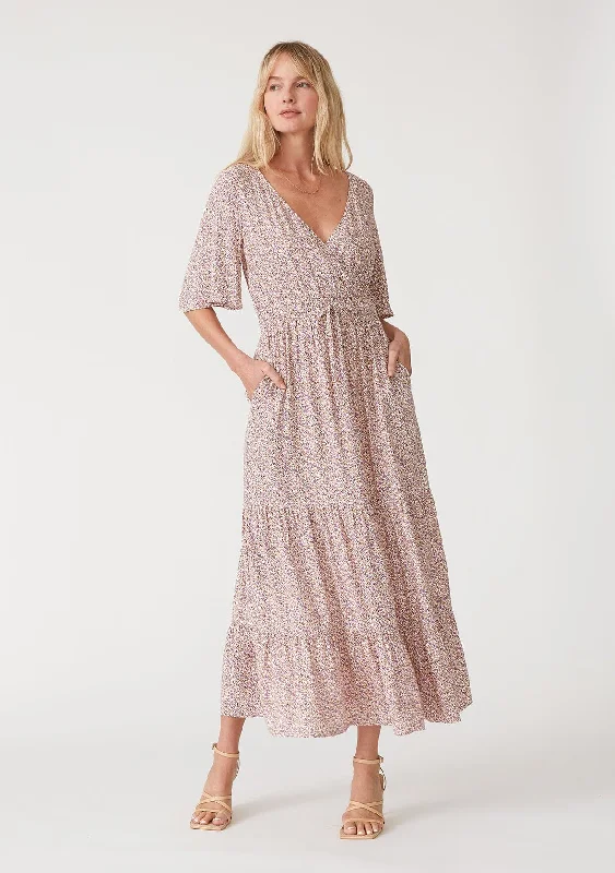 Amaline Floral Maxi Dress Fashionable Chiffon Tiered Maxi Dress