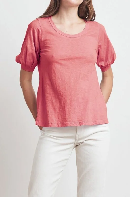 ANABELLE COTTON SLUB PUFF SLEEVE TEE