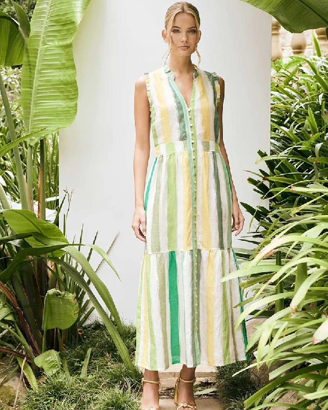 Ayla Lea Maxi Dress Elegant Pleated Maxi Dress